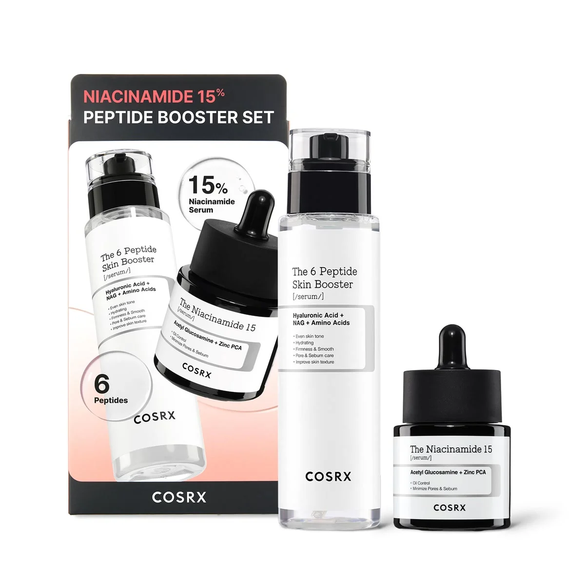COSRX Coffret Niacinamide 15 et 6 Peptide Booster
