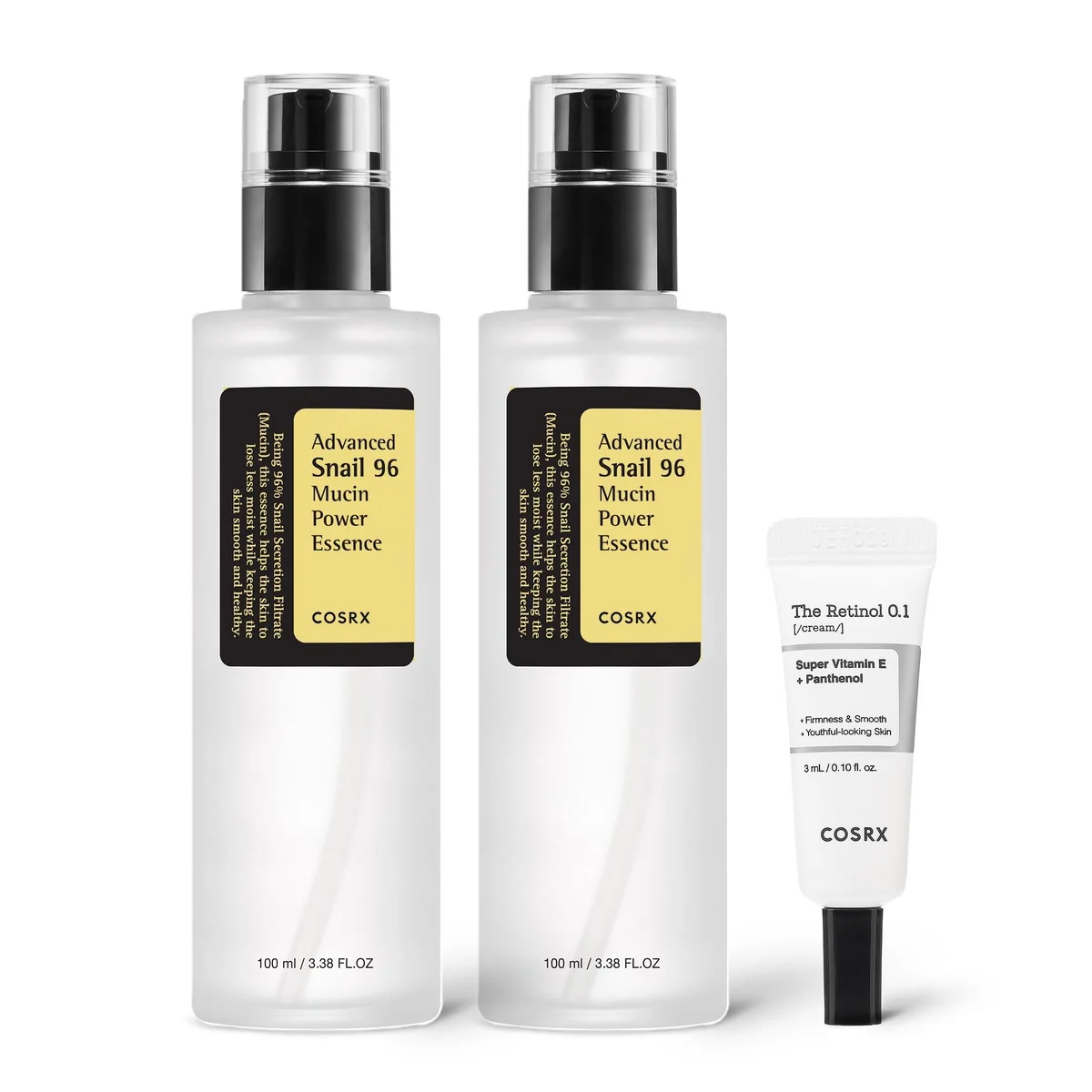 COSRX Coffret 2 essences Snail 96 et mini Retinol 0.1