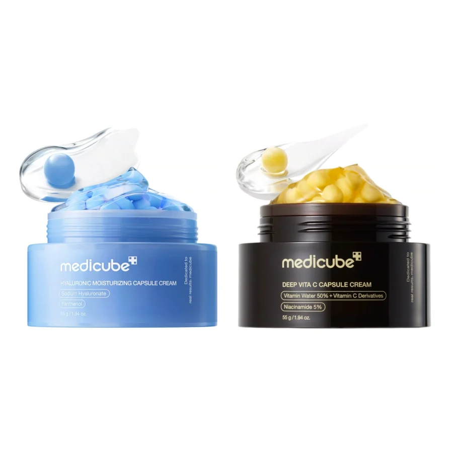 Medicube Duo crèmes capsules acide hyaluronique et vitamine C : tout ce qu’il y a dans le coffret