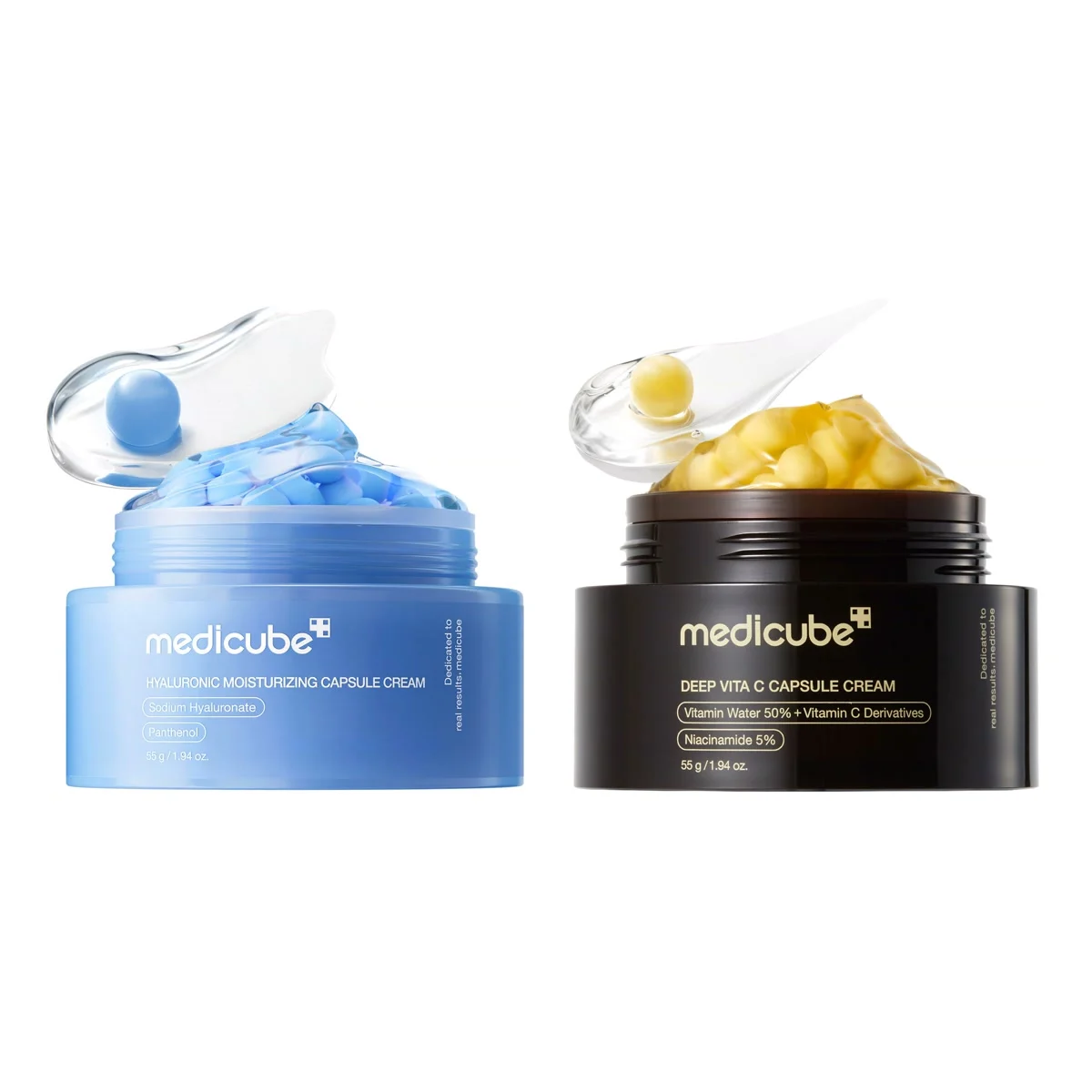 Medicube Duo crèmes capsules acide hyaluronique et vitamine C : tout ce qu’il y a dans le coffret
