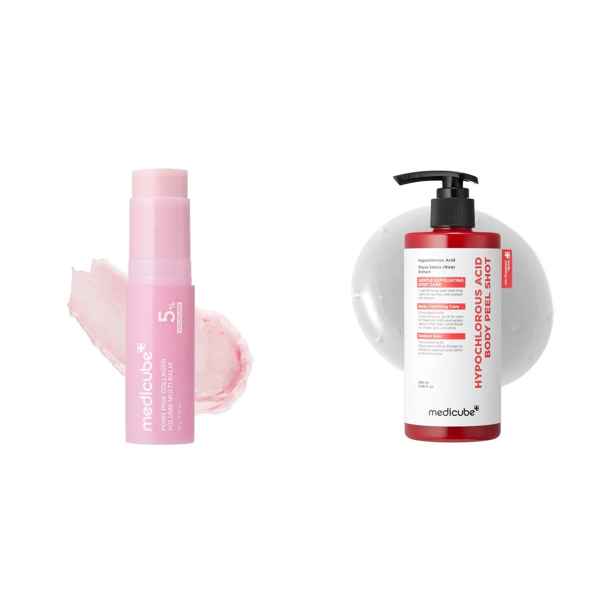 Medicube Duo Body Peel Shot et baume stick PDRN rose : tout ce qu’il y a dans le coffret
