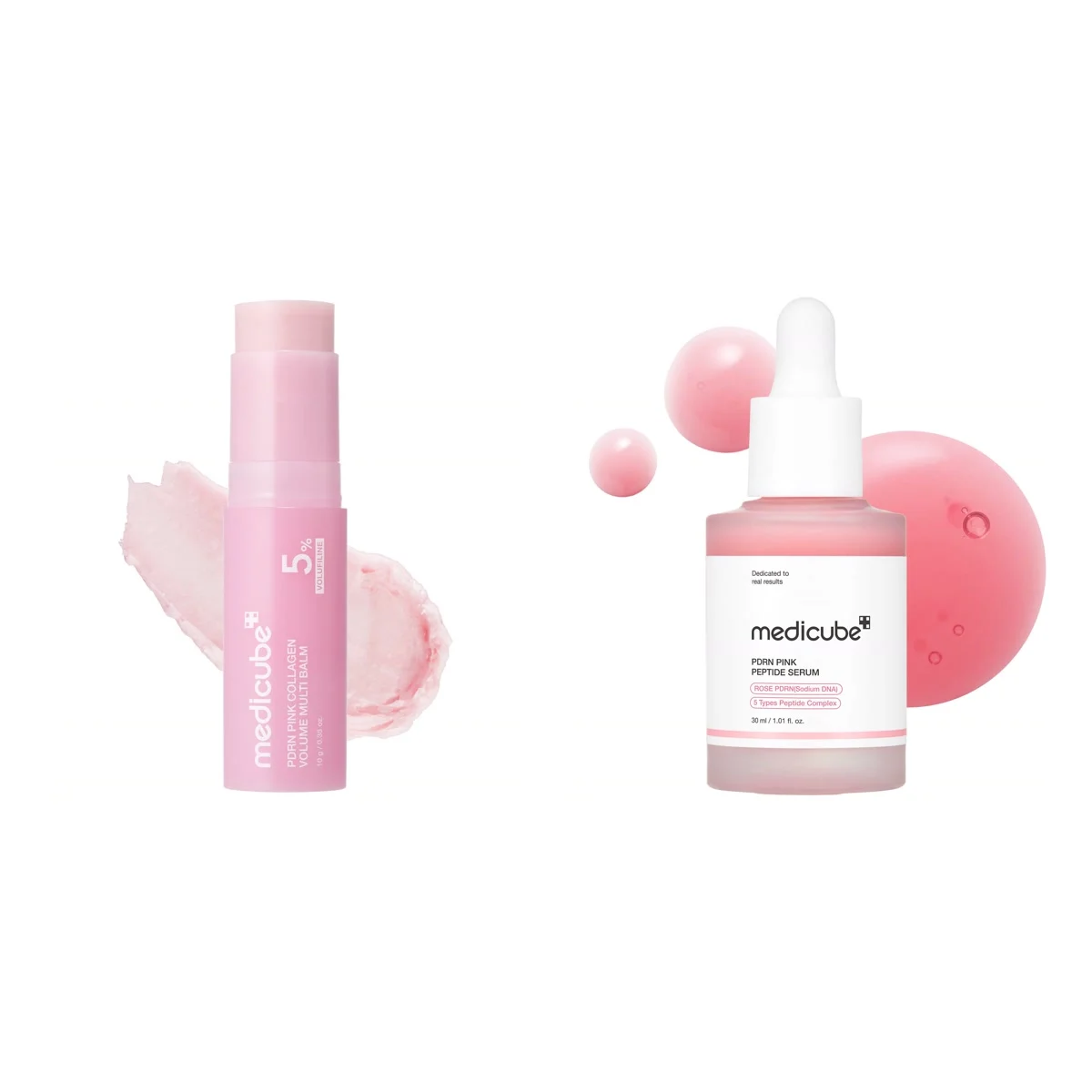 Medicube Duo sérum rose et baume stick au PDRN : tout ce qu’il y a dans le coffret