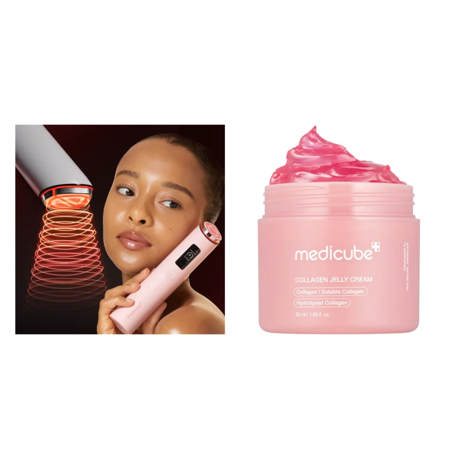 Medicube Coffret Booster Pro X2 rose et crème-gelée au collagène : tout ce qu’il y a dans le coffret