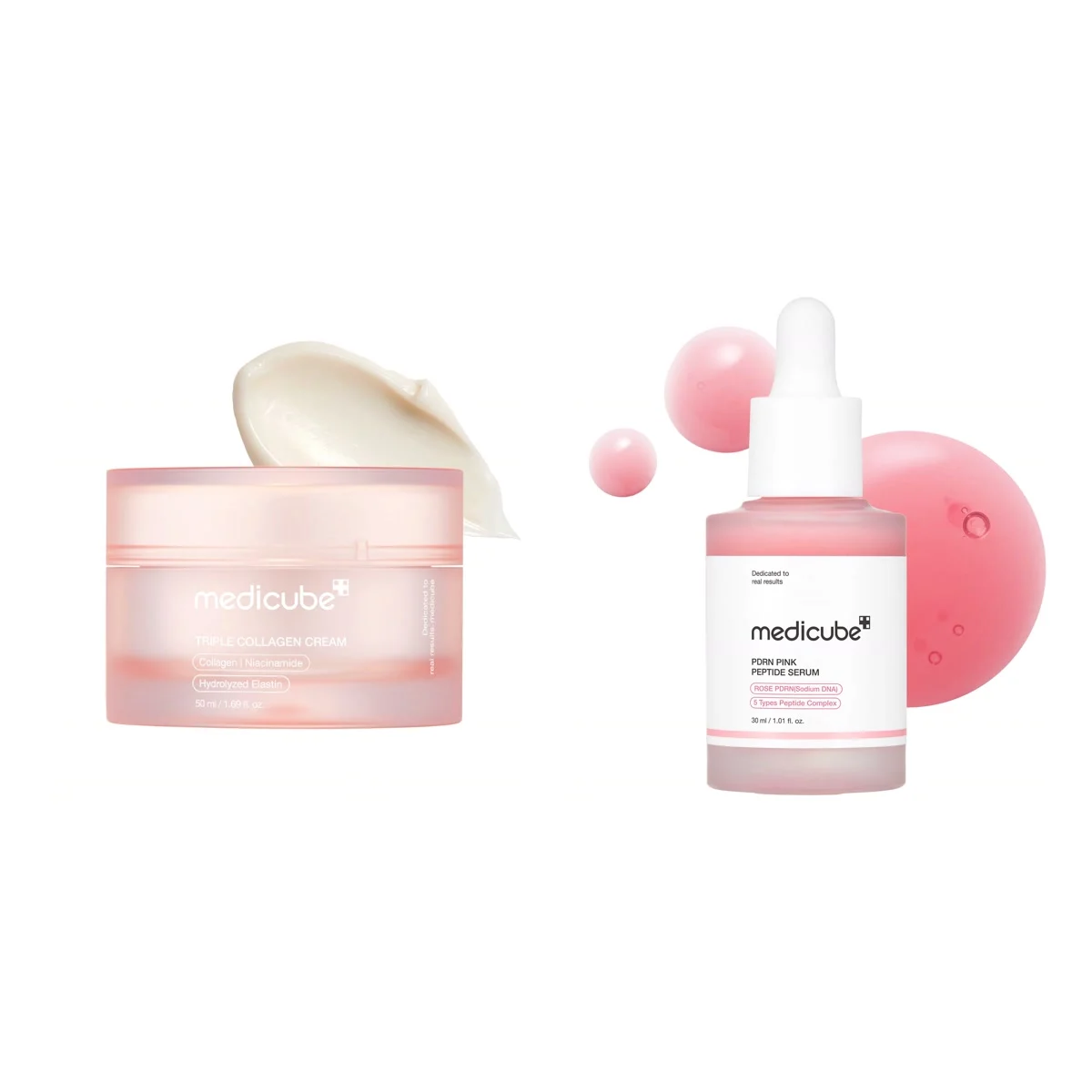 Medicube Duo sérum rose au PDRN et crème au triple collagène : tout ce qu’il y a dans le coffret