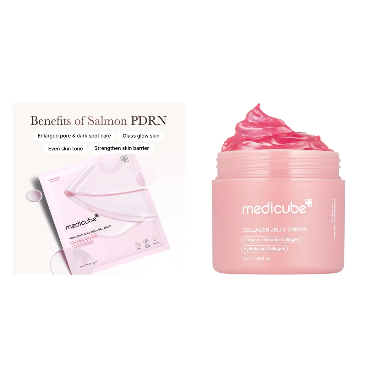 Medicube Duo Crème-gelée au collagène et 4 masques gel PDRN : tout ce qu’il y a dans le coffret