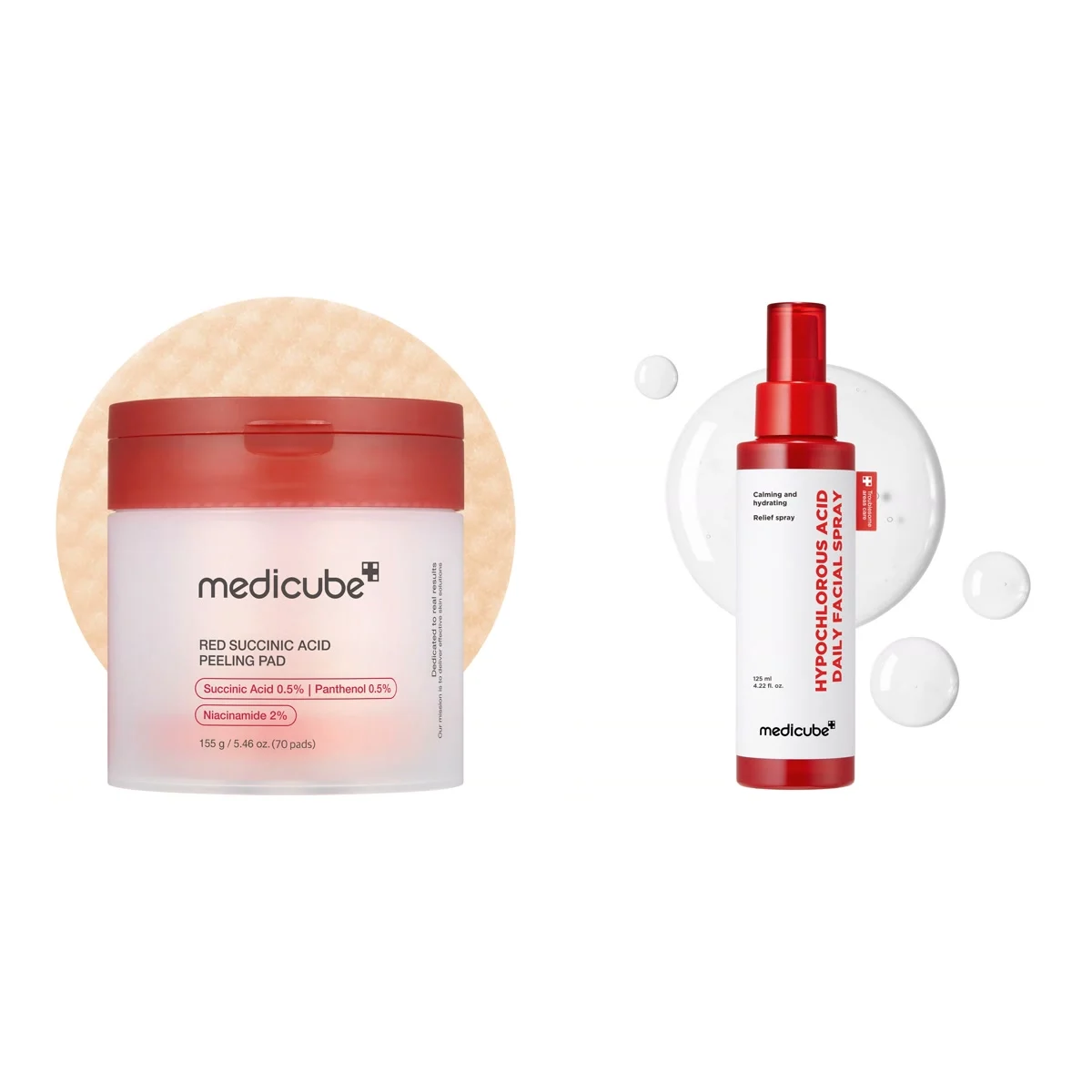 Medicube Duo Disques Red et spray apaisant à l’acide hypochloreux : tout ce qu’il y a dans le coffret
