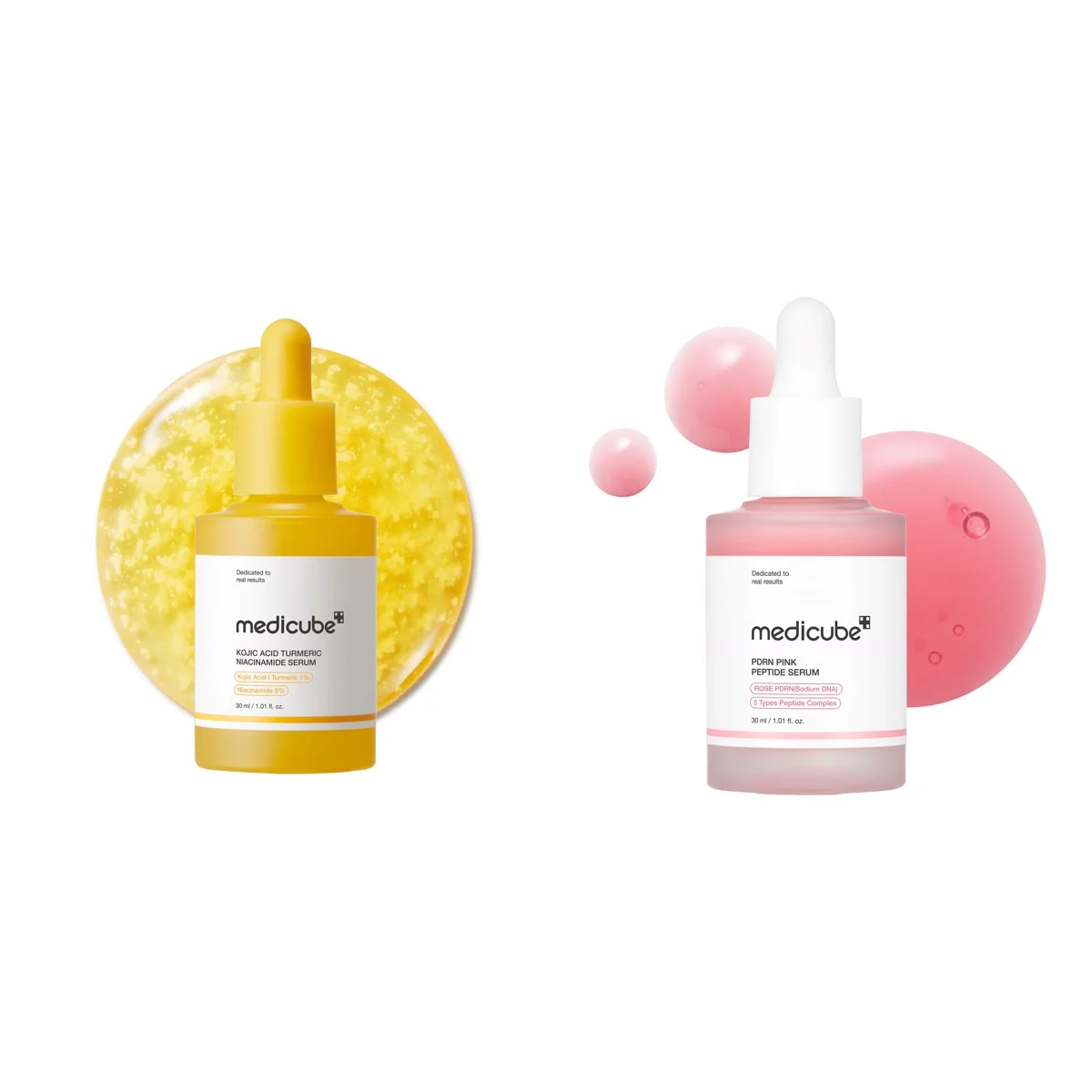 Medicube Duo de sérums acide kojique et PDRN rose : tout ce qu’il y a dans le coffret