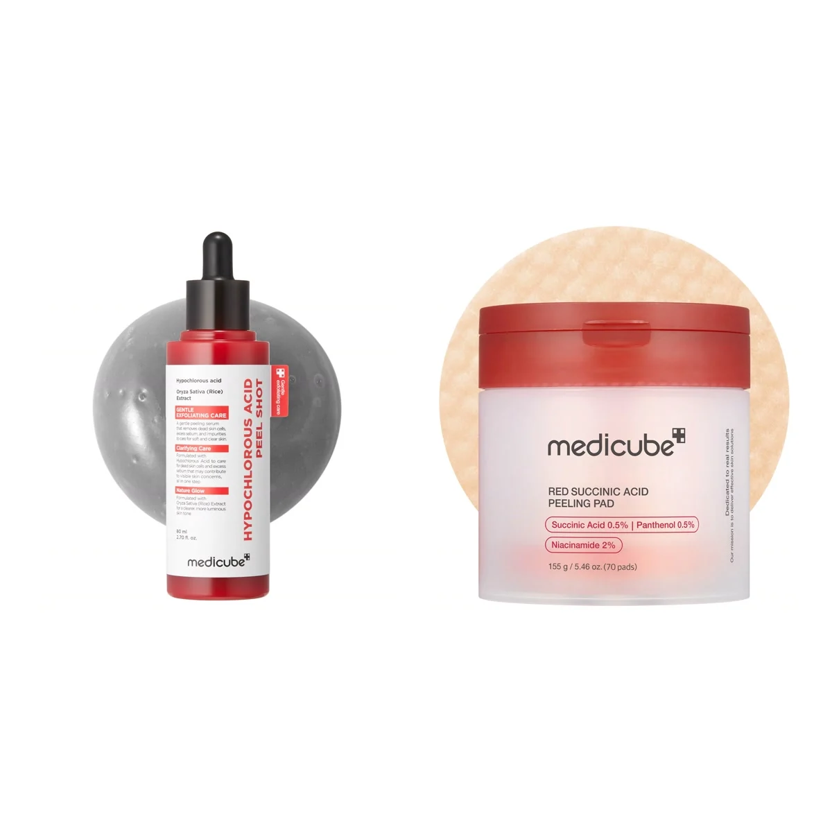 Medicube Duo Peel Shot au riz et disques Red : tout ce qu’il y a dans le coffret