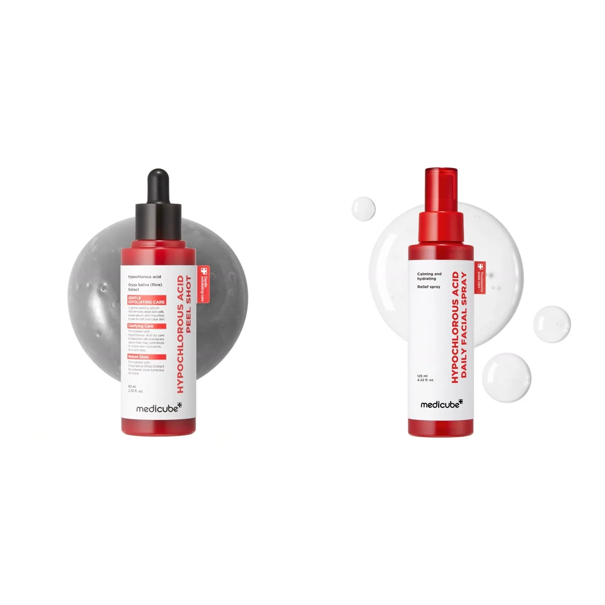 Medicube Duo Peel Shot au riz et spray apaisant à l’acide hypochloreux : tout ce qu’il y a dans le coffret