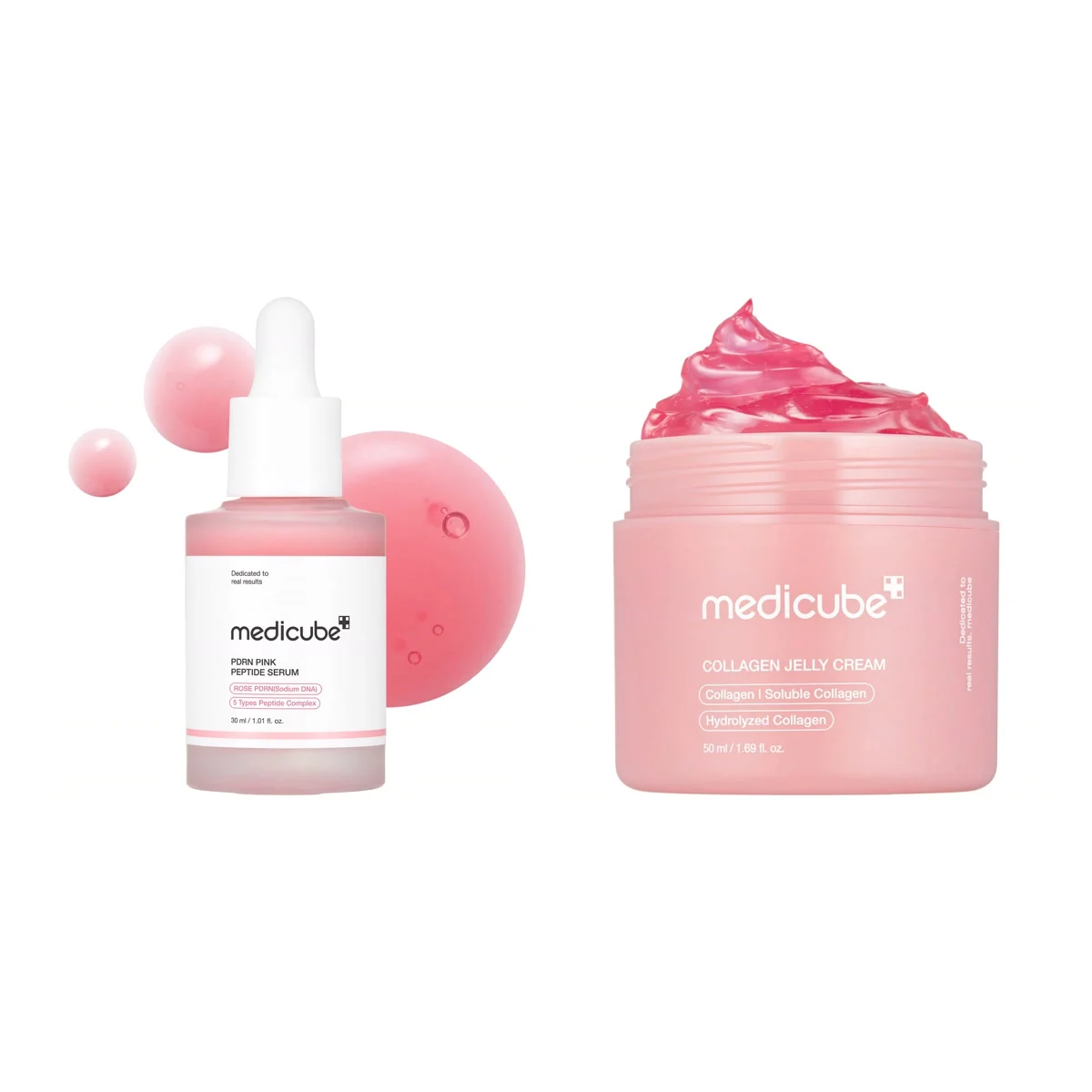 Medicube Duo sérum rose au PDRN et crème-gelée au collagène : tout ce qu’il y a dans le coffret