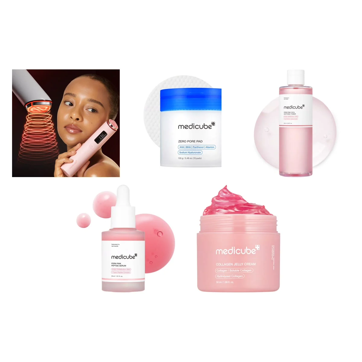 Medicube Coffret Glass Glow rose : tout ce qu’il y a dans le coffret