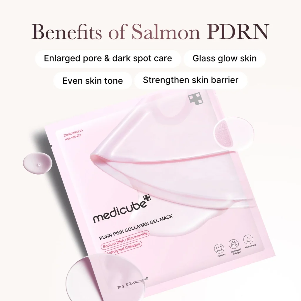 Masque gelée en gel au collagène rose et au PDRN de saumon