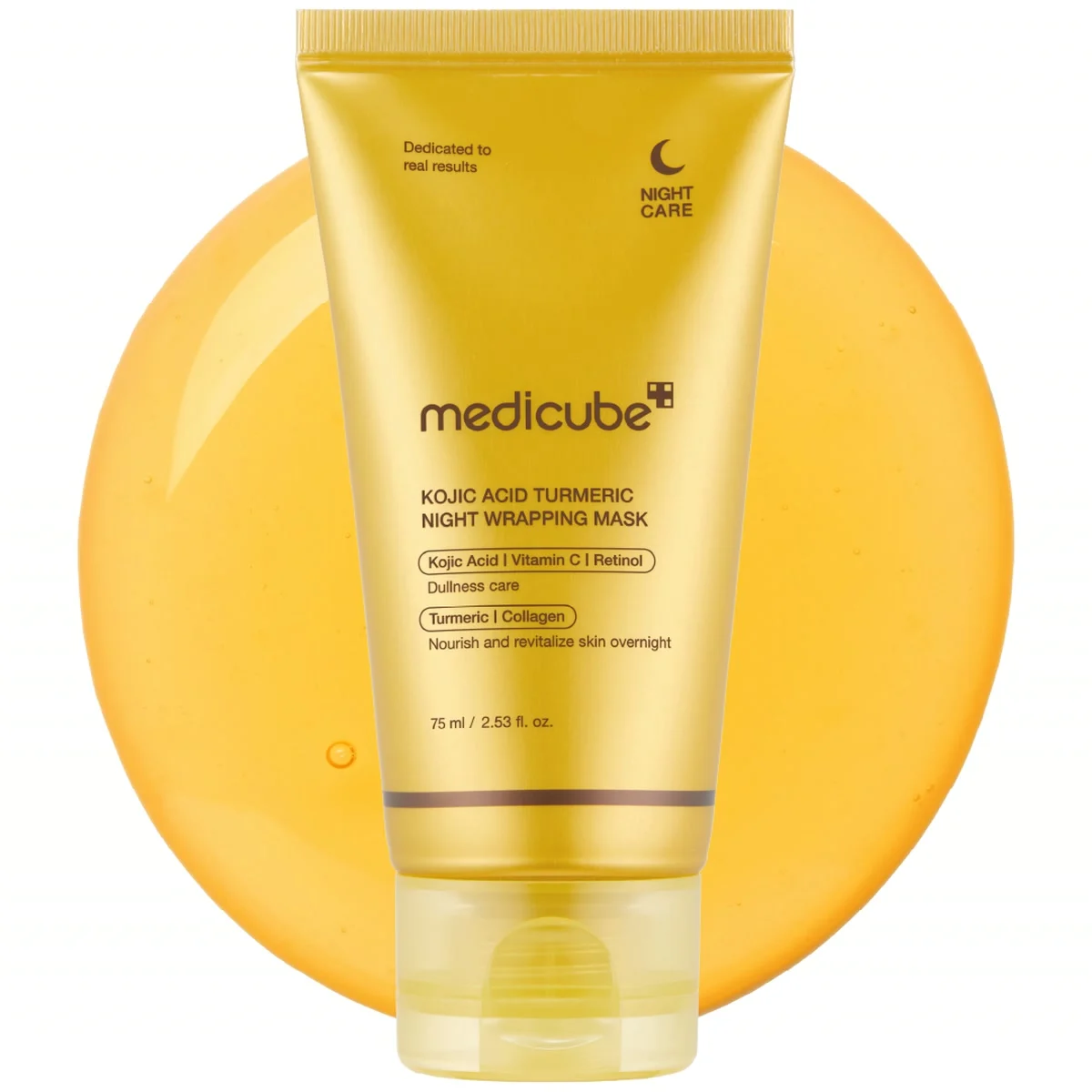 Masque de nuit à appliquer à l’acide kojique et au curcuma